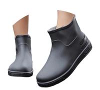 Scarpe da pioggia da donna per il tempo libero con design infradito, stile classico per tutto l'anno, compagno ideale per tutti i giorni, perfettamente combinabili con jeans, Nero , 39 EU
