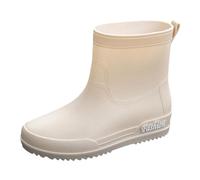 Scarpe da pioggia da donna, scarpe da acqua, slip alla moda, per l'uso quotidiano, comode scarpe impermeabili per donne dal design alla moda, beige., 40 EU