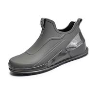 Scarpe da pioggia da uomo alla moda con robusta suola profilata per una presa sicura durante le attività all'aria aperta, lavori domestici, grigio., 40 EU