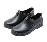 Scarpe da pioggia da uomo, in gomma, antiscivolo, traspiranti, impermeabili, per esterni e tutte le stagioni, leggere, pratiche e comode, Nero , 41 EU