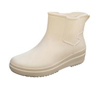Scarpe da Pioggia Donna Impermeabili Antiscivolo Moda Coreana Stivaletti Acqua Comodi Tinta Unita Casual Outdoor (Beige, 39)