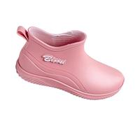 Scarpe da pioggia per uomo e donna, scarpe in gomma con suole fino al centro del polpaccio, scarpe da chef a olio antiscivolo scarpe da uomo sneakers gialle, Colore: rosa., 38 EU