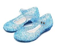 Scarpe da principessa Cenerentola, regina delle nevi, per travestimenti, Halloween, cosplay, travestimento per ragazze, Blu, 31 EU