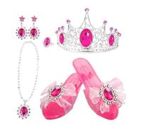 Scarpe da principessa da principessa - Giochi di finzione antiscivolo | Set di gioielli con collana, orecchini per tutti i giorni, interni, esterni, casa, vacanze, Capodanno, vacanze, compleanni, spet
