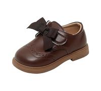 Scarpe da principessa da ragazza Mary Jane scarpe punta rotonda mocassini mocassini piatto matrimonio festa antiscivolo scarpe da ballo scarpe da sera con fiocco scarpe da scuola scarpe uniformi