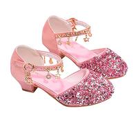 Scarpe da principessa Ragazza Glitter Tacco Scarpe a spillo Elegante Cristallo Scarpe Con Bowknot Scarpe Da Sposa Con Cinturino Alla Caviglia Scarpe Da Sposa Glitter Pompe Per Vestito Festa, Colore