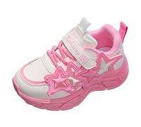 Scarpe da ragazza alla moda per bambini con suola morbida, sneaker alla moda per ragazze piatte antiscivolo, scarpe casual alla moda con chiusura in per la vita quotidiana per giocare, Colore: rosa