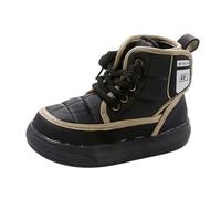 Scarpe da ragazzo 40 Spring and Autumn Winter Fashion Thick Baby Cotton Boots Children's Two Padded Warm Children's Shoes Trendy Comfortable Cotton Shoes Boots Stivali invernali per bambini, Nero