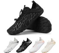 Scarpe da Scoglio Donna Scarpe Barefoot Uomo Scarpe da Surf Scarpe da Immersione Scarpe da Nuoto Minimaliste Traspirante Yoga Sport al Chiuso Unisex 46 Nero