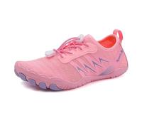 Scarpe da Scoglio Scarpe da Acqua Donna e Uomo, for Nuotare a Monte, a Piedi Nudi, Five Fingers, Scarpe Spiaggia, Mare, Palestra, Fitness(Pink1,38)