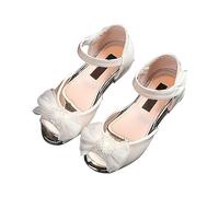 Scarpe da sera basse per ragazze Mary Jane Scarpe basse per ragazze bambino bambino in gomma ballerine, scarpe basse per feste con fiocco scarpe da scuola, Colore: rosa., 31 EU