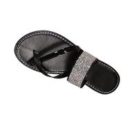 Scarpe da sera con paillette, cinghie a croce, slippers da donna, estivi, a punta rotonda, sandali leggeri e piatti, alla moda, sandali eleganti da spiaggia per le vacanze 2025 nuovi sandali per il