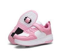Scarpe da Skateboard a Due Ruote per Ragazze e Ragazzi, Scarpe da Ginnastica con Ruote Retrattili, Scarpe Pattini per Bambini, Perfette per Feste, Compleanni, Pasqua, Natale