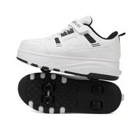Scarpe da Skateboard a Due Ruote per Ragazze e Ragazzi, Scarpe da Ginnastica con Ruote Retrattili, Scarpe Pattini per Bambini, Perfette per Feste, Compleanni, Pasqua, Natale
