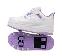 Scarpe da Skateboard a Due Ruote per Ragazze e Ragazzi, Scarpe da Ginnastica con Ruote Retrattili, Scarpe Pattini per Bambini, Perfette per Feste, Compleanni, Pasqua, Natale