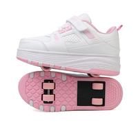 Scarpe da Skateboard a Due Ruote per Ragazze e Ragazzi, Scarpe da Ginnastica con Ruote Retrattili, Scarpe Pattini per Bambini, Perfette per Feste, Compleanni, Pasqua, Natale