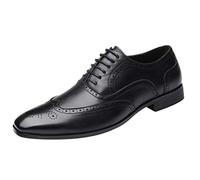 Scarpe da smoking da uomo in vernice formale Oxfords scarpe stringate Brogue Derbys scarpe a punta scarpe da sposa e da lavoro mocassini in pelle moda britannica mocassini in pelle traspiranti
