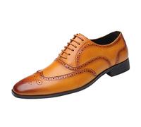 Scarpe da smoking da uomo in vernice formale Oxfords scarpe stringate Brogue Derbys scarpe a punta scarpe da sposa e da lavoro mocassini in pelle moda britannica mocassini in pelle traspiranti