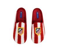 Scarpe da soggiorno per casa dell'FC Atletico di Madrid con un design classico che incorpora lo scudo ufficiale del club nella pala, realizzate in Spagna, per lavare in lavatrice., rosso, 42 EU