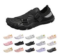 Scarpe da spiaggia larghe ad asciugatura rapida, unisex, semplici scarpe da ginnastica antiscivolo, traspiranti, morbide e leggere, grigio scuro, 39 EU