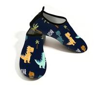 Scarpe da spiaggia per donne e uomini, ad asciugatura rapida, traspiranti, per nuotare, antiscivolo, a piedi nudi, per surf in piscina, dinosauri, alberi, Blu scuro, 41/42 EU