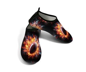 Scarpe da spiaggia per donne e uomini, ad asciugatura rapida, traspiranti, per nuoto, acqua antiscivolo, scarpe a piedi nudi, per piscina, surf, rugby, sport, fuoco, Giallo Nero Marrone, 42.5/43 EU