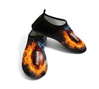 Scarpe da spiaggia per donne e uomini, ad asciugatura rapida, traspiranti, per nuoto, antiscivolo, a piedi nudi, per surf in piscina, rugby americano, calcio, fuoco acquatico, arti acquatiche, Nero