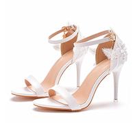 Scarpe da Sposa, Pompe da Donna, Scarpe da Sera del Partito per I Matrimoni/Damigelle/Palle/Luoghi di Alta Classe.,Bianca,37 EU