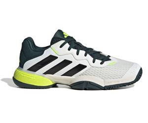 Scarpe da tennis bambini Adidas Barricade K - off white/core black/aurora ivy - Bianco (36)