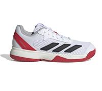adidas Courtflash Kids Tennis Shoes, Scarpe, Cloud White/Core Black/Lucid Red, 23 EU