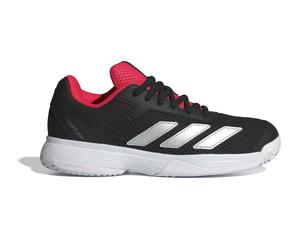 Scarpe da tennis bambini Adidas Courtflash K - cloud white/silver metallic/core black - Nero (28,5)