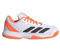 Scarpe da tennis bambini Adidas Courtflash K - lucid orange/cyber metallic/cloud white - Bianco (33,5)
