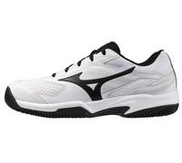 Scarpe da tennis bambini Mizuno Break Shot 5 Jr. CC - white/black/harbor mist - Bianco (38)