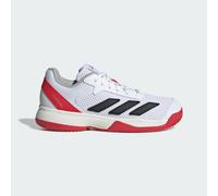 adidas Courtflash Kids Tennis Shoes, Scarpe, Cloud White/Core Black/Lucid Red, 21 EU