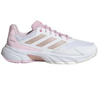 adidas Courtjam Control 3 Tennis Shoes, Scarpe Donna, Cloud White/Silver Metallic/Lucid Pink, 40 EU