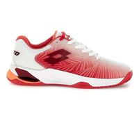 Scarpe da tennis da donna Lotto Mirage 100 II Clay W - all white/grenadine red/nectarine# 37 - Bianco, Rosso (38)