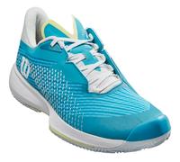 Wilson Kaos Swift 1.5 Clay, Sneaker Donna, Algiers Blue/White/Sunny Lime, 40 EU