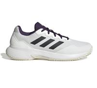 Scarpe da tennis da uomo Adidas GameCourt 2 M - core white/core black/aurora plum - Bianco (44)