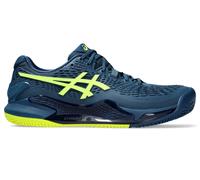 Scarpe da tennis da uomo Asics Gel-Resolution 9 Clay - mako blue/safety yellow - Blu, Giallo (40)