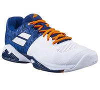 Scarpe da tennis da uomo Babolat Propulse Blast All Court Men - white/dark blue - Multicolore, Blu, Bianco (40)