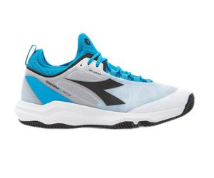 Scarpe da tennis da uomo Diadora Speed Blushield Fly 3 + Clay - white/black/blue jewel - Multicolore, Bianco, Nero, Turchese (42)