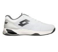 Scarpe da tennis da uomo Lotto Mirage 100 II Clay - all white/asphalt/vapor gray - Bianco, Grigio (42)
