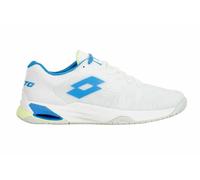Scarpe da tennis da uomo Lotto Mirage 100 II SPD - all white/dodgers blue/sunny lime - Bianco (43)