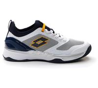 Scarpe da tennis da uomo Lotto Mirage 200 Clay - all white/navy blue/saffron - Blu, Bianco, Giallo (42,5)
