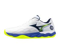 Scarpe da tennis da uomo Mizuno Wave Enforce Court CC - white/dazzling blue/light yellow - Bianco (43)