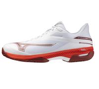 Scarpe da tennis da uomo Mizuno Wave Exceed Court CC - fiery red/white/sun/dried tomato - Bianco (46)