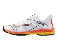 Scarpe da tennis da uomo Mizuno Wave Exceed Tour 6 AC - white/fiery coal 2/citrus - Bianco (45)