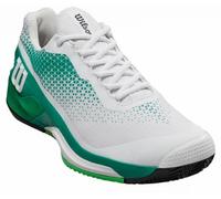 Scarpe da tennis da uomo Wilson Rush Pro 4.0 Clay - white/bosphorus/green - Bianco, Turchese, Verde (46 2/3)