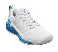 Scarpe da tennis da uomo Wilson Rush Pro 4.5 - white/white/atomic blue - Bianco (46 2/3)