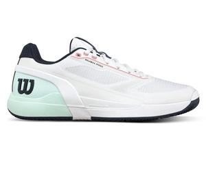 Scarpe da tennis da uomo Wilson Rush Pro 5 Clay - white/bay/fiery cor - Bianco (46 2/3)